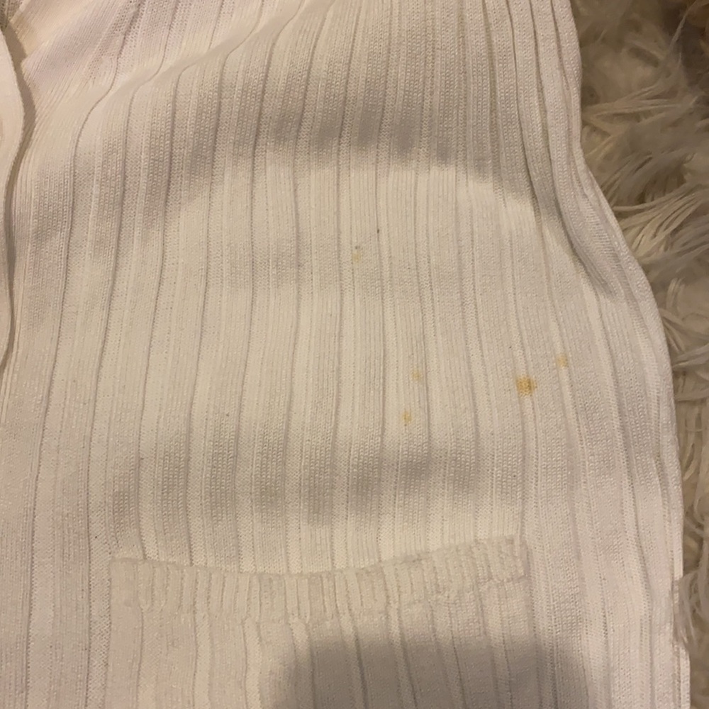 Tory Burch Cream Ribbed Cardigan - Picture 9 of 9